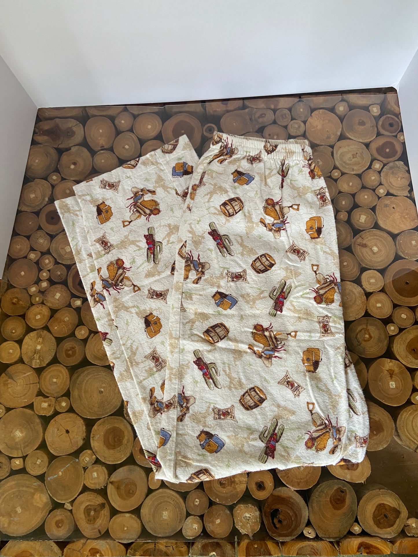 Vintage Western Cowboy Themed Pajama Set