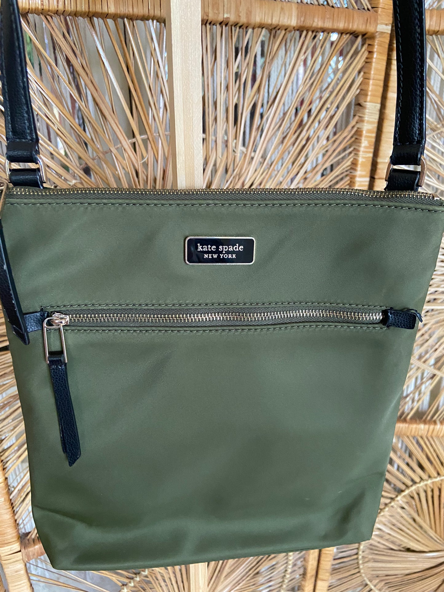 kate spade Army Green Canvas Crossbody