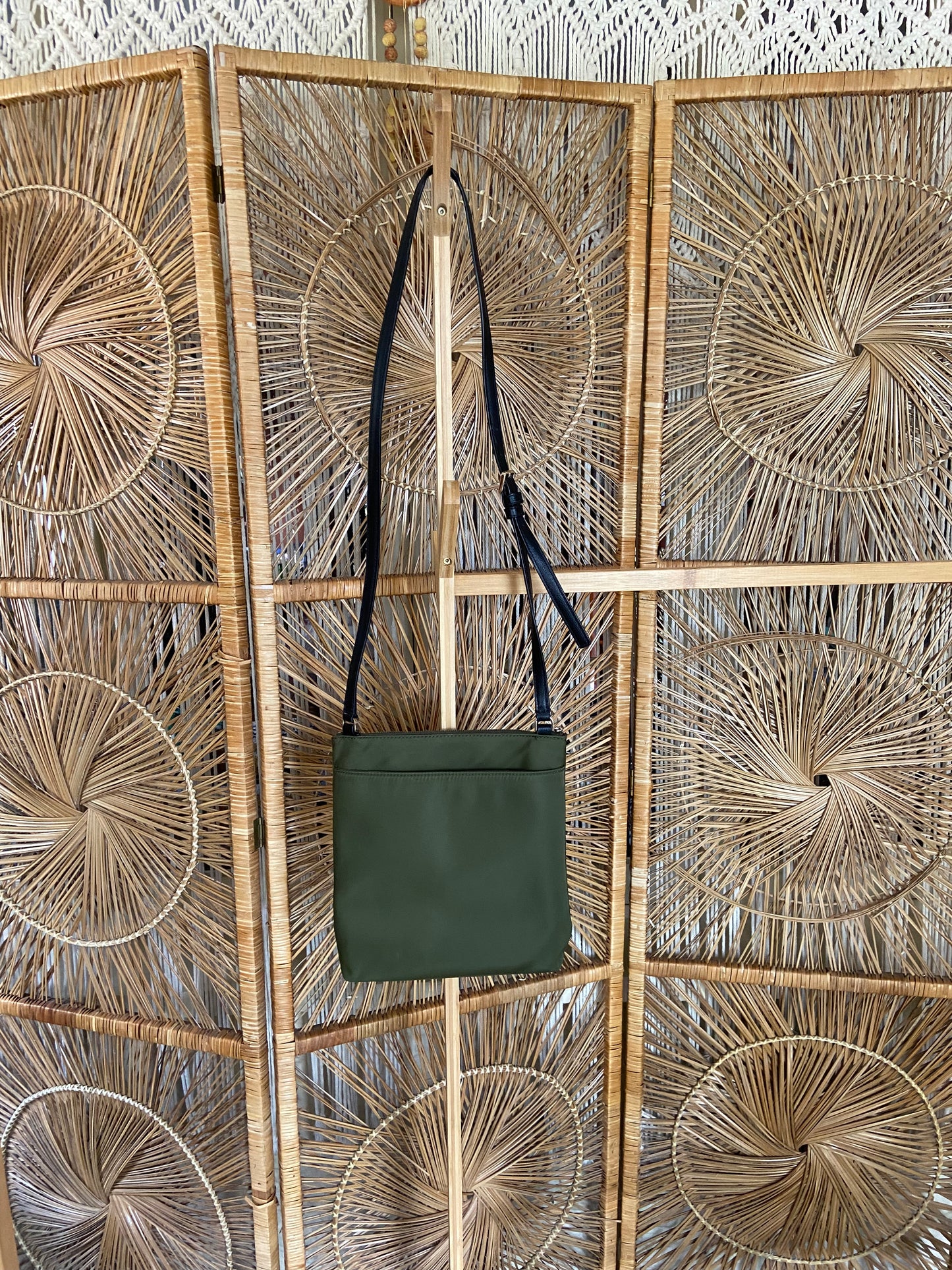 kate spade Army Green Canvas Crossbody