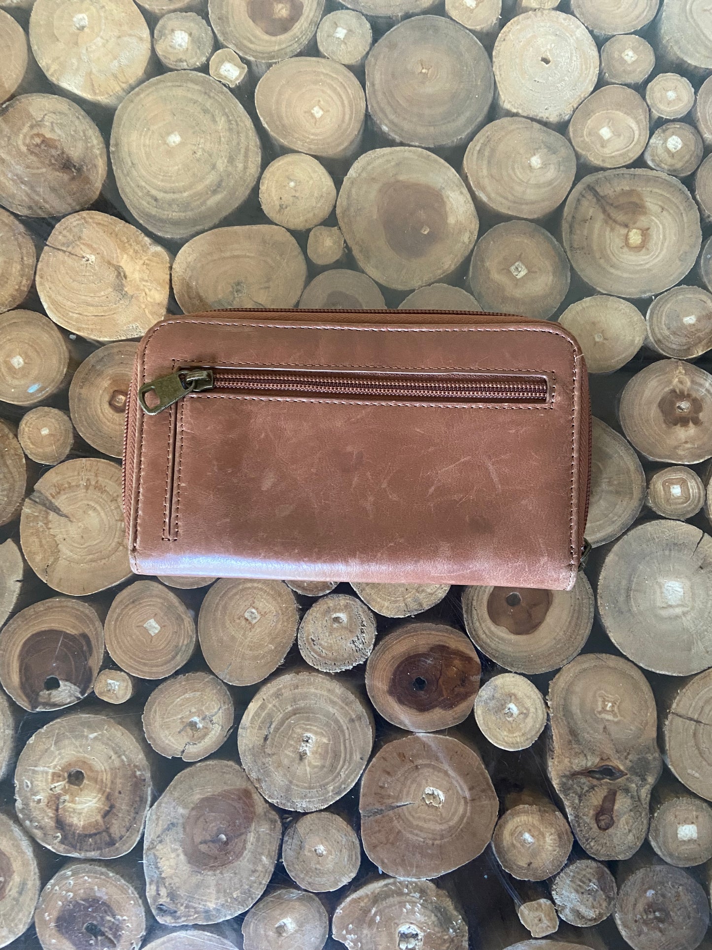 The Sak Sequoia Brown Floral Embossed Leather Wallet