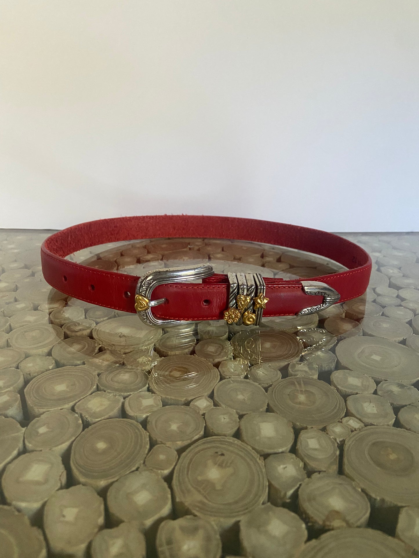 Vintage 1990's Red Brighton Belt