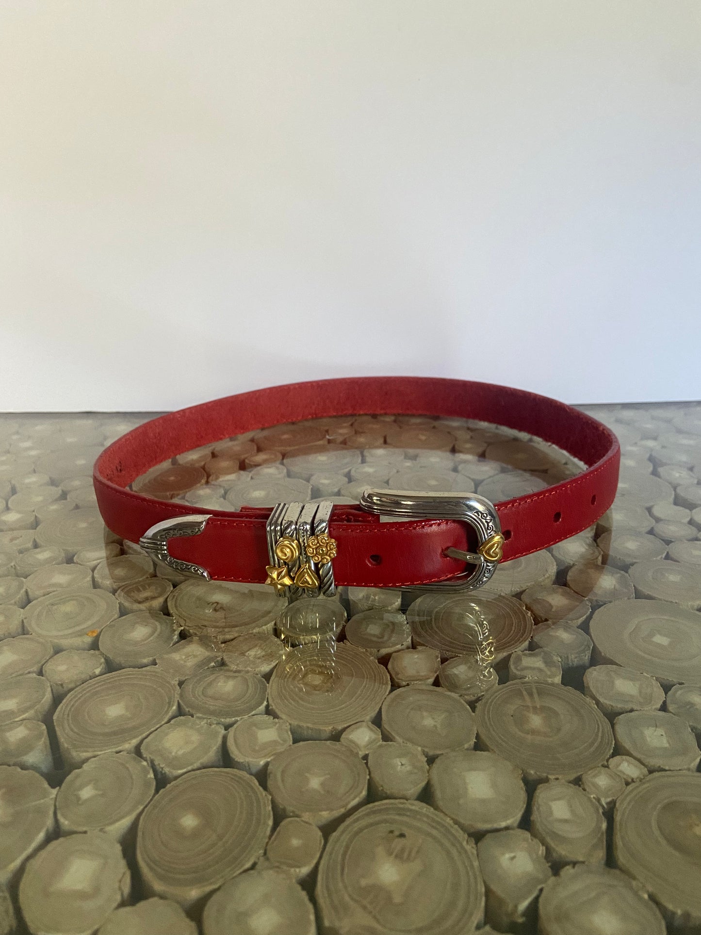 Vintage 1990's Red Brighton Belt