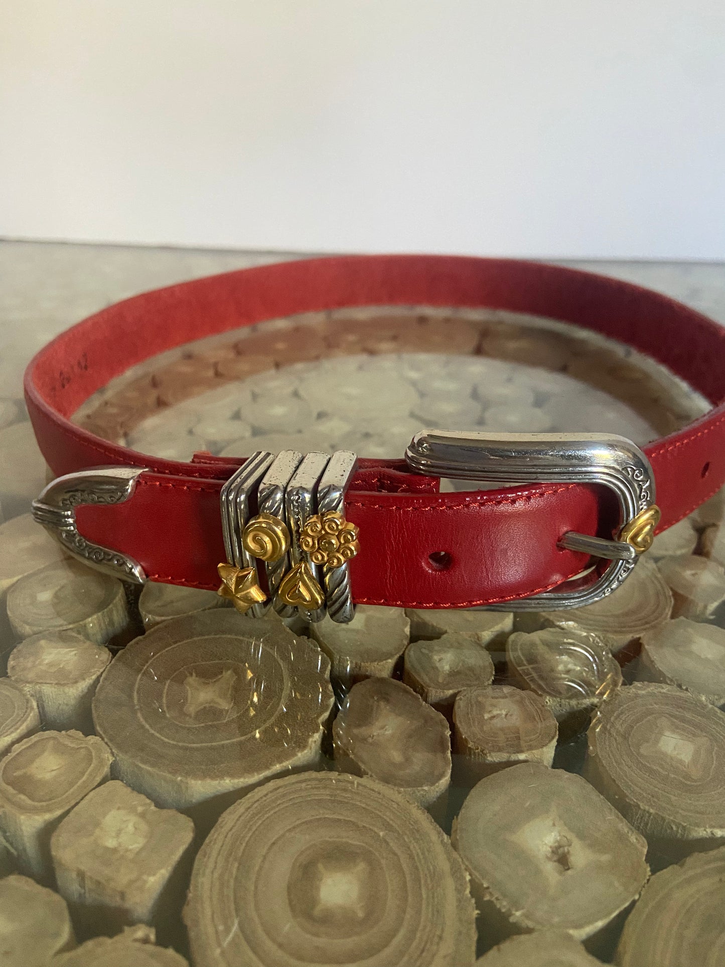 Vintage 1990's Red Brighton Belt