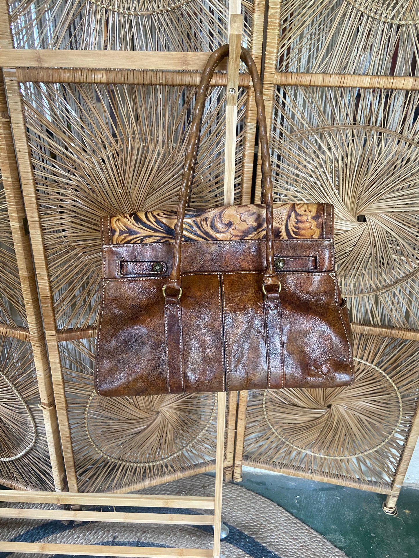 Patricia Nash Tooled Leather Vienna Satchel