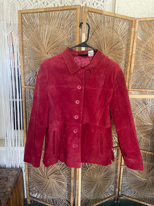 Vintage Red Leather Jacket