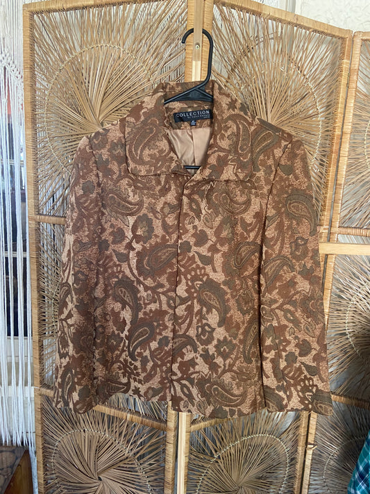 Vintage Paisley Brown Blazer